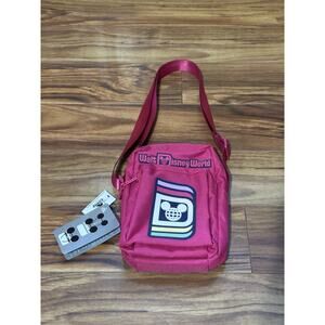 Walt Disney World Parks Logo Crossbody Bag Pink Retro Mickey Ear Holder NWT